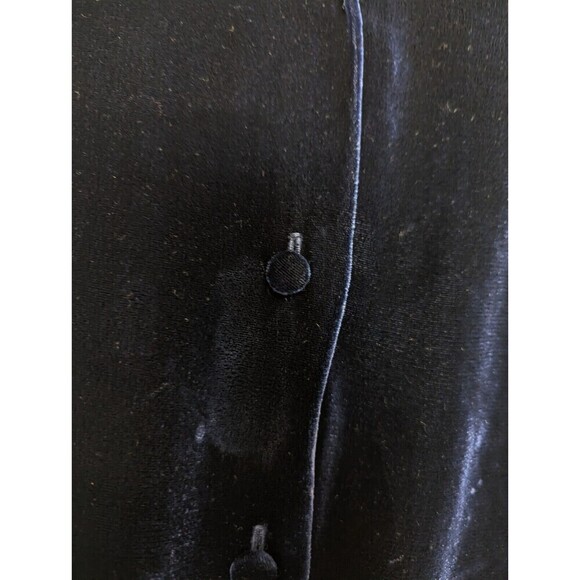 Et Vous Vintage Velvet Top Womens Size M Blue Silk Blend Whimsygoth Witchy Tunic - Picture 6 of 10
